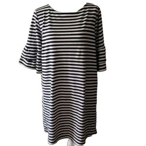 Halogen black stripe dress size medium